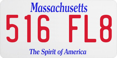 MA license plate 516FL8