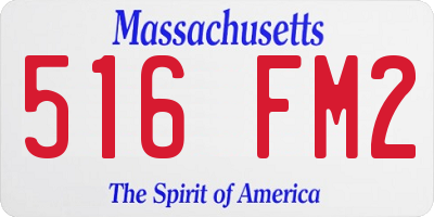 MA license plate 516FM2