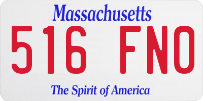 MA license plate 516FN0