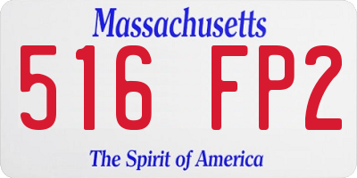MA license plate 516FP2