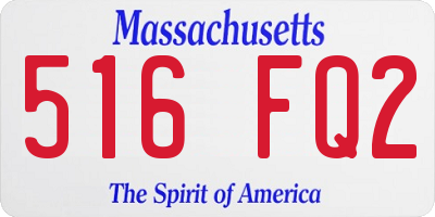 MA license plate 516FQ2