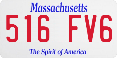 MA license plate 516FV6