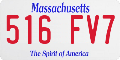 MA license plate 516FV7