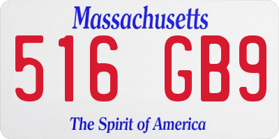MA license plate 516GB9