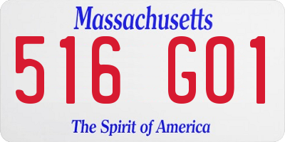 MA license plate 516GO1