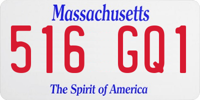 MA license plate 516GQ1