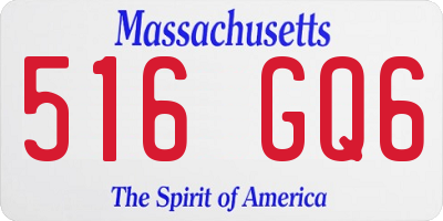 MA license plate 516GQ6