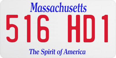 MA license plate 516HD1