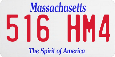 MA license plate 516HM4