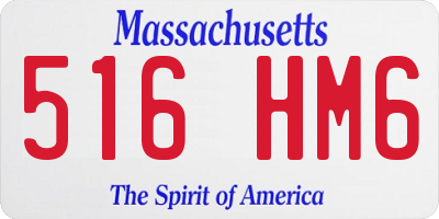 MA license plate 516HM6