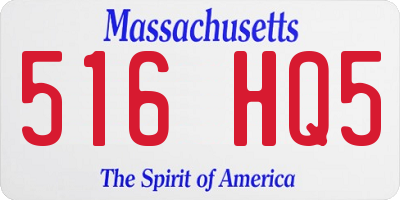 MA license plate 516HQ5