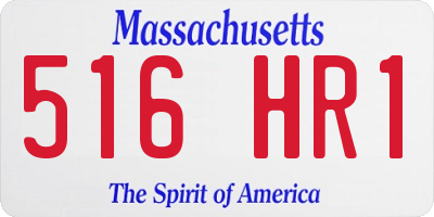 MA license plate 516HR1