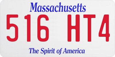MA license plate 516HT4