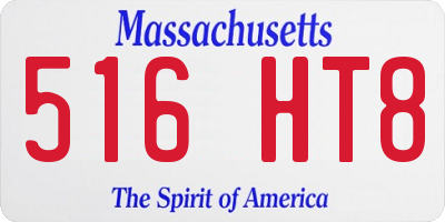 MA license plate 516HT8