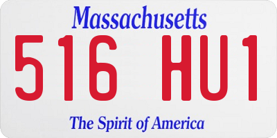 MA license plate 516HU1
