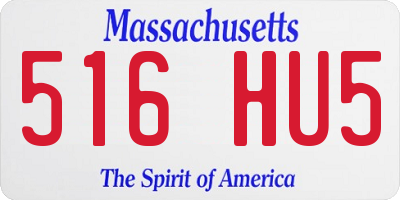 MA license plate 516HU5