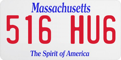 MA license plate 516HU6