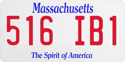 MA license plate 516IB1