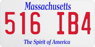MA license plate 516IB4