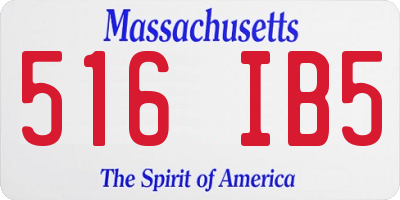 MA license plate 516IB5