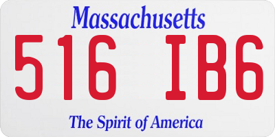 MA license plate 516IB6