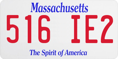 MA license plate 516IE2