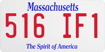 MA license plate 516IF1