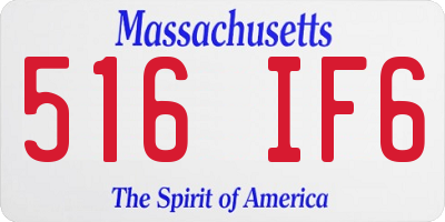 MA license plate 516IF6