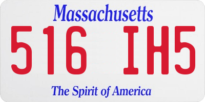 MA license plate 516IH5