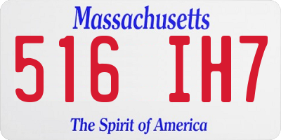MA license plate 516IH7
