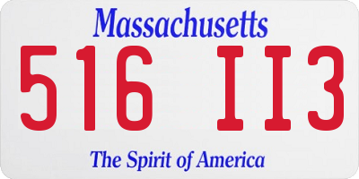 MA license plate 516II3