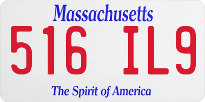 MA license plate 516IL9