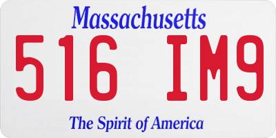 MA license plate 516IM9