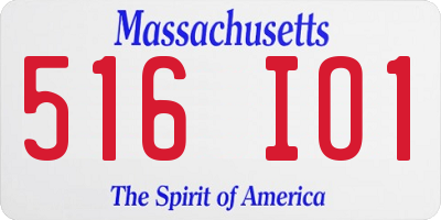 MA license plate 516IO1