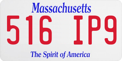 MA license plate 516IP9