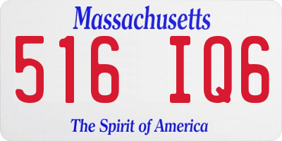MA license plate 516IQ6