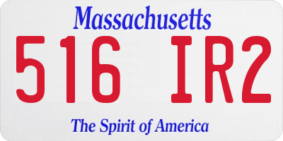 MA license plate 516IR2
