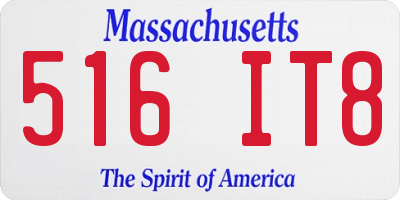 MA license plate 516IT8