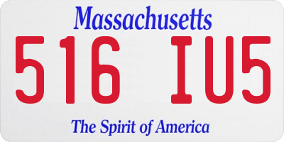MA license plate 516IU5