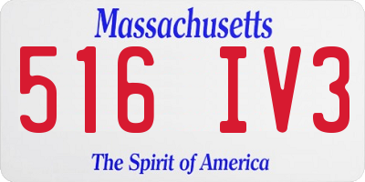 MA license plate 516IV3
