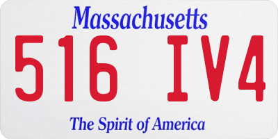 MA license plate 516IV4