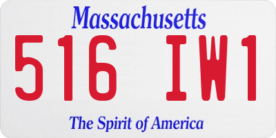 MA license plate 516IW1
