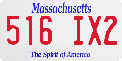 MA license plate 516IX2