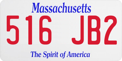 MA license plate 516JB2