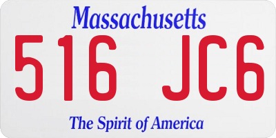 MA license plate 516JC6