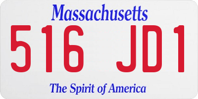 MA license plate 516JD1