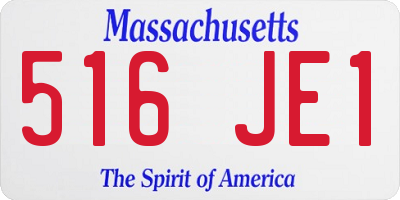 MA license plate 516JE1