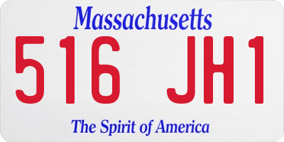 MA license plate 516JH1