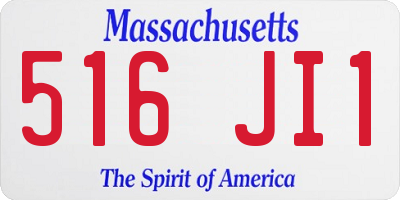 MA license plate 516JI1