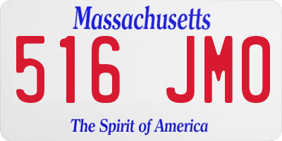 MA license plate 516JM0